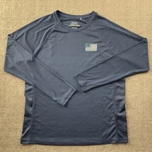 HUK Performance Fishing Shirt Adult Large Blue Long Sleeve Outdoor Casual Men's